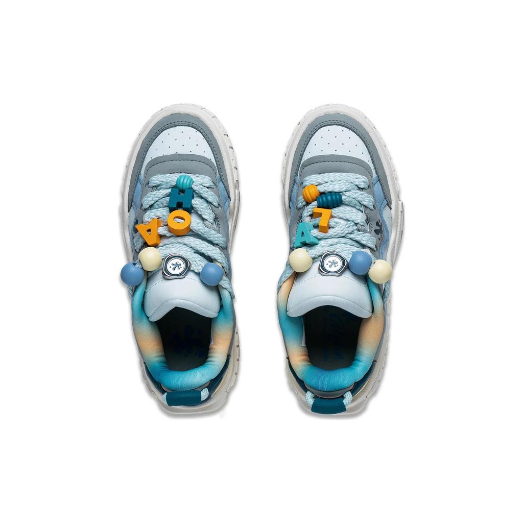 LiNing Disney Stitch X 001 Unblock Stof Antislip Slijtvast Lage Sneakers Dames sneakers Wit Blauw AGCT096-4