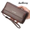 Men's Trendy Long Clutch Bag - European & American Style, Multifunctional Large Capacity Wallet, Handheld High-End Feel.