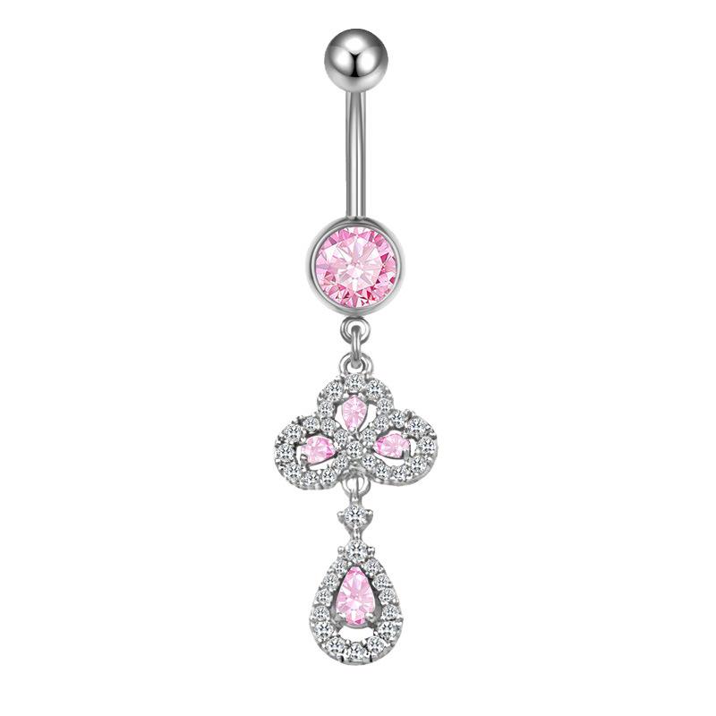 Schicker Schmetterling Herz Bauchnabelpiercing Pink Damen Nabel für Geburtstag und Feier