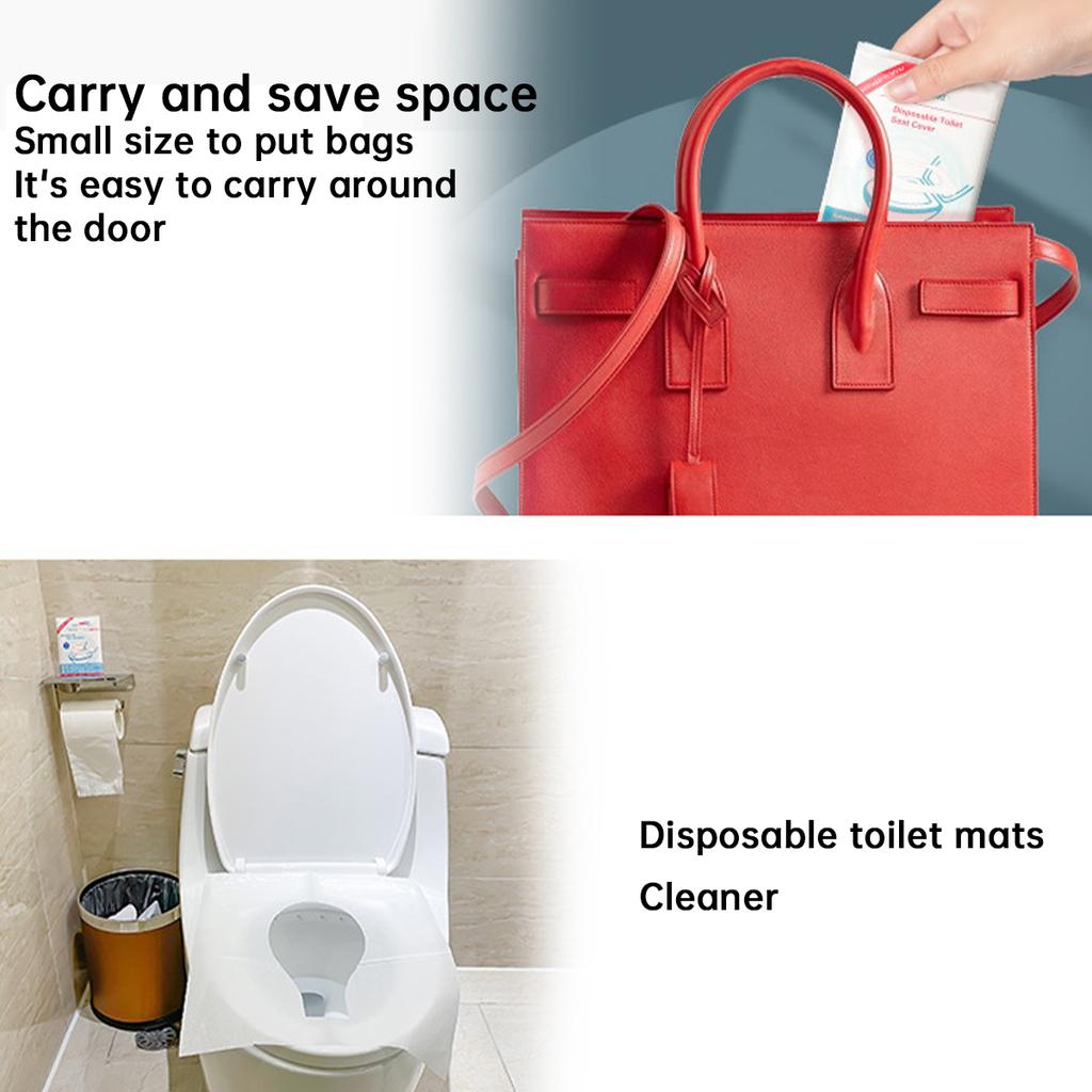 80/50/20pcs Disposable Toilet Seat, Public Restroom, Toilet Paper for Airplane & Camping Splash Proof, Adult Toilet Essentials