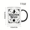 Witches Brew 11oz/330ML Ceramic Coffee Mug - Reusable, Dishwasher Safe, Perfect for Halloween & Everyday Use