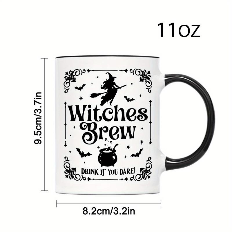 Witches Brew 11oz/330ML Ceramic Coffee Mug - Reusable, Dishwasher Safe, Perfect for Halloween & Everyday Use