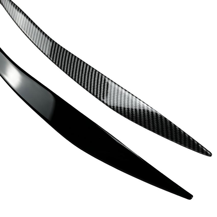 For BMW 5 Series F10 F11 2015-2017 ABS Car Headlights Eyebrow Eyelids Trim Cover Cover Accessories Black/Carbon Look