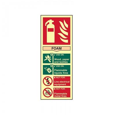 Scan Fire Extinguisher Composite Foam - Photoluminescent 75 X 200mm