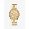 Oversized Brynn Pavé Gold-Tone Watch MK7504