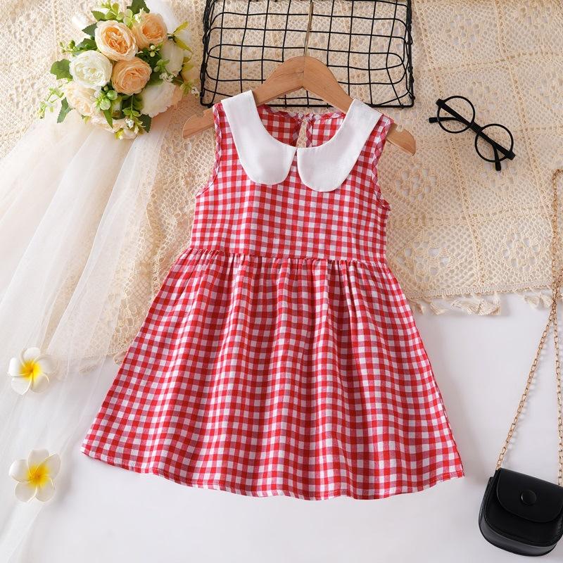 Children s Sleeveless Printed Dress Girls Princess Tank Dress 100cm