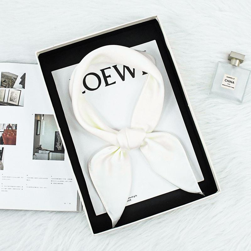 Spring/Autumn Solid Color Silk Scarf: 70cm Stylish & Versatile Women's Neck Accessory