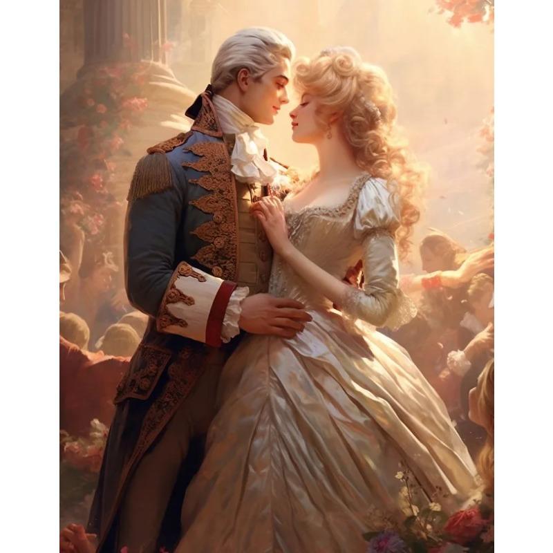 Vintage Romanticism Couple Painting Posters and Prints Canvas Printing Romantic Wall Art Picture for Living Room Home Decor Gift