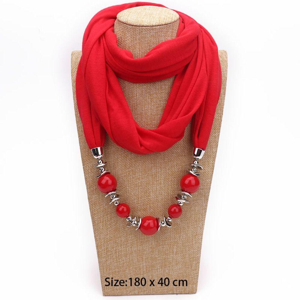 Necklaces Neckerchief Solid Color Jewelry Shawl Fashion Head Scarf Women