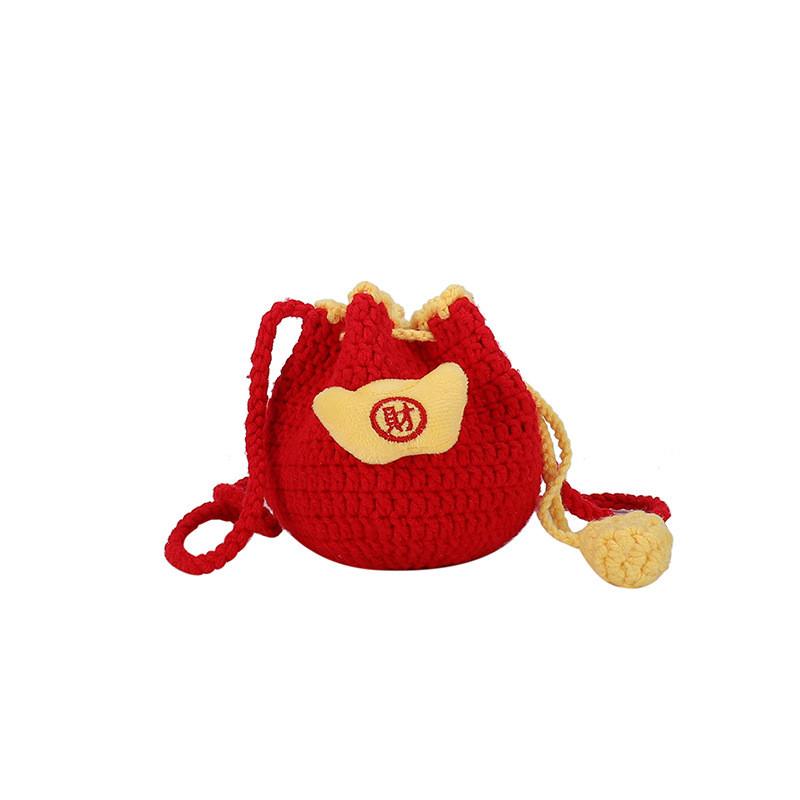 Made Yarn Breathable Gender Neutral Childrens Lucky Pouch With Vibrant Colors And Designs Cute