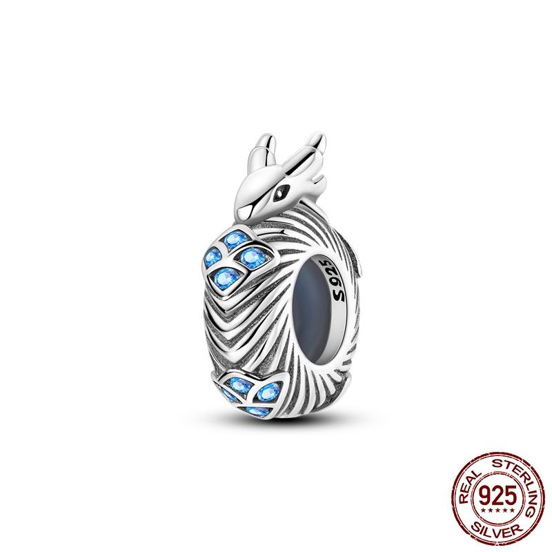 925 Silver Moments Keychain Charm Fit Original Silver Beade Ladies Gift