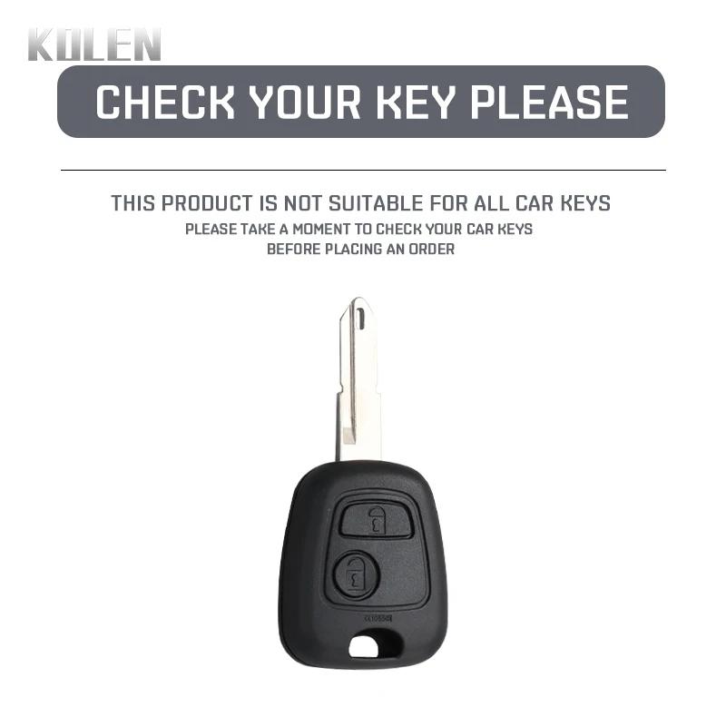 Car Key Case Cover Shell Fob For Peugeot 106 107 206 207 307 For Citroen C1 C2 C3 C4 Xsara Picasso For Toyota Aygo Leather Bag