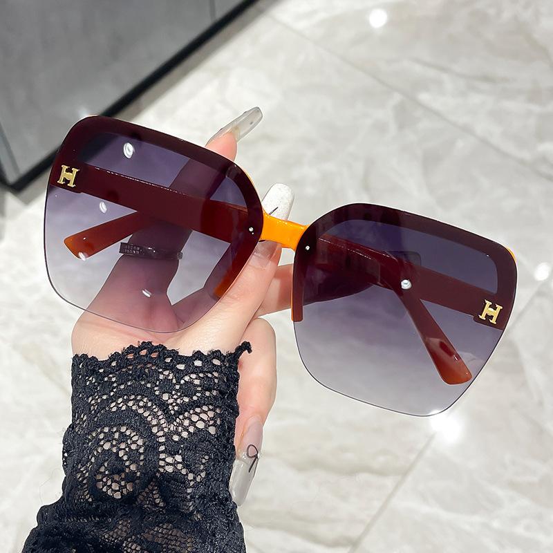 Okulary przeciwsłoneczne H Half Frame Advanced Sense Sunscreen Thin High Definition, małe pachnące, wiatroszczelne, chroniące przed promieniowaniem ultrafioletowym