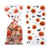 50pcs/pack Bat Pattern Dessert Packaging Bag With Ties Gift Bags Halloween Candy Bags  Home