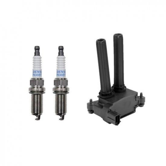2 PKH16TT Platinum TT Spark Plugs + 1 AD Ignition Coil For Dodge 09-16