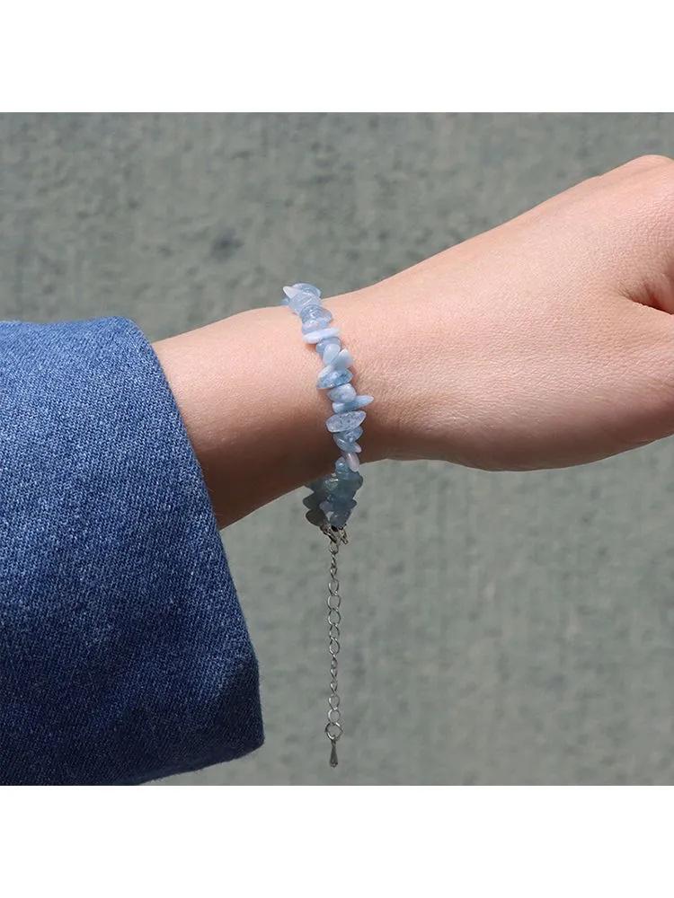 Natural Stone Chip Bead Bracelet