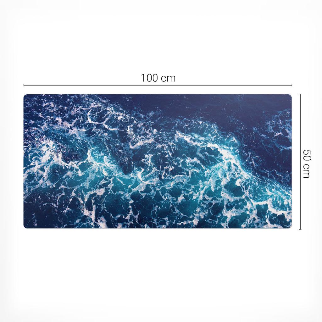 Designer Protective Mat for Laptop Moving Sea Waves 100X50 Cm