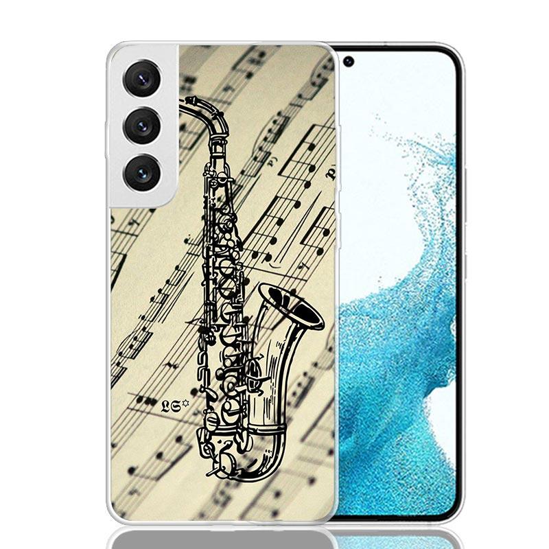 Music Saxophone Instrument For Samsung Galaxy A17 A16 A15 A14 A13 A56 A55 A54 A53 Phone Case A36 A35 A34 A33 A26 A25 A24 A23 A05