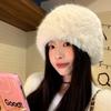Warmer Plush Bucket Hat Temperament Anti-cold Basin Cap Elegant Winter Fisherman Hat  Shopping