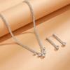 European Fashion Bridal Jewelry: Diamond Tassel Necklace & Earring Set