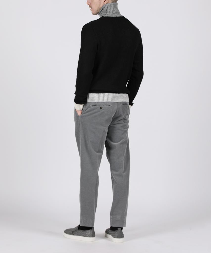 PANICALE Black Contrast Turtleneck Knit