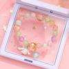 Sanrio Cute Cartoon  Beaded Bracelet Kuromi Cinnamoroll Colorful Bead Bracelet Sweet Girlfriend Gifts Toys For Girls