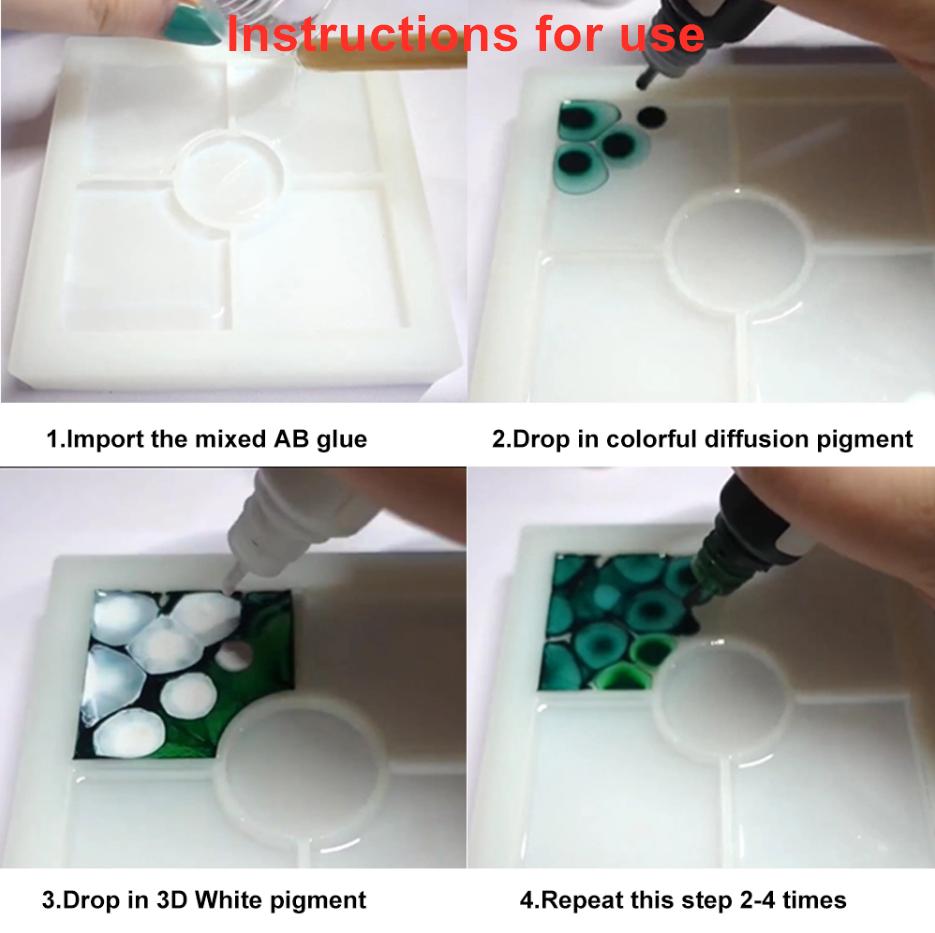 10ml Epoxy Resin Diffusion Pigment Resin Pigment Alcohol Ink Liquid Colorant Dye Diffusion Ink for Epoxy Dyeing Jewelry Making