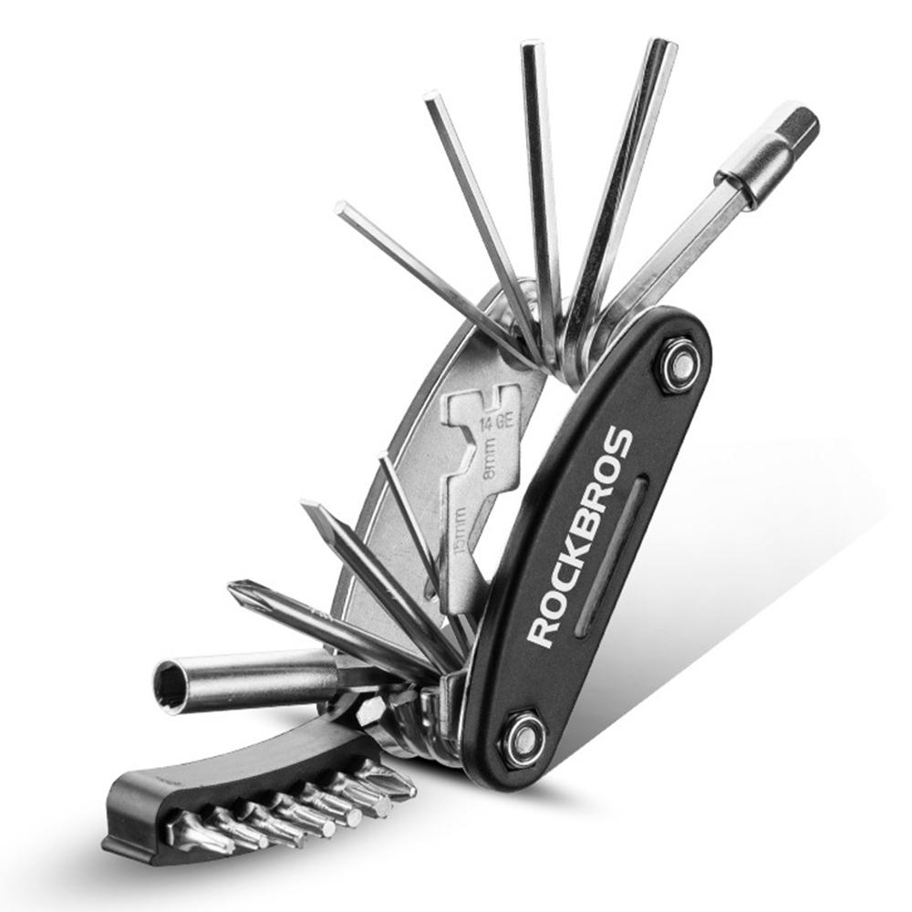 ROCKBROS GJ8002 16 in 1 Multifunction Bicycle Repair Tool Set for Mountain Road Bikes Hex Socket Cycling Screwdriver Kit A