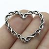 10pcs Charms Heart DIY Jewelry Findings For Jewelry Making Accessories Antique Silver Color Big Heart Charms Pendant