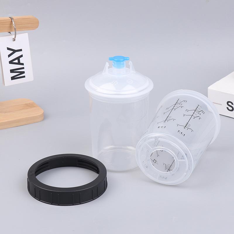 1Pc Paint Spray Cup 180/350/800ml Plastic Paint Mixing Cup Disposable Paint Cup Spray Pot Type Quick Cup