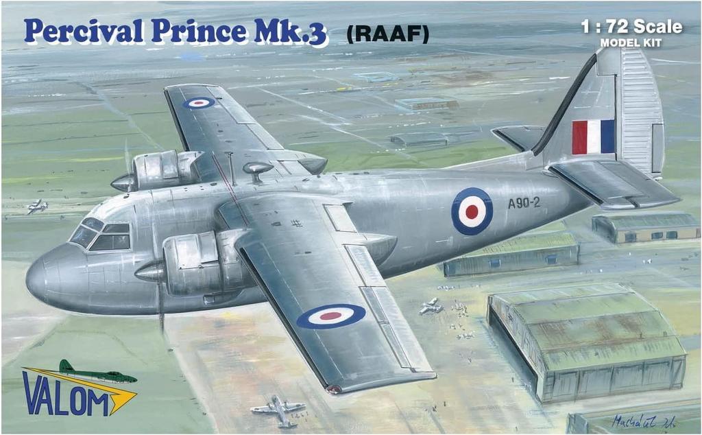 VALOM Scale British Royal Australian Air Force Percival Prince Transport Plastic Model Kit CV72159 1/72 Mk.3 Twin-Engine