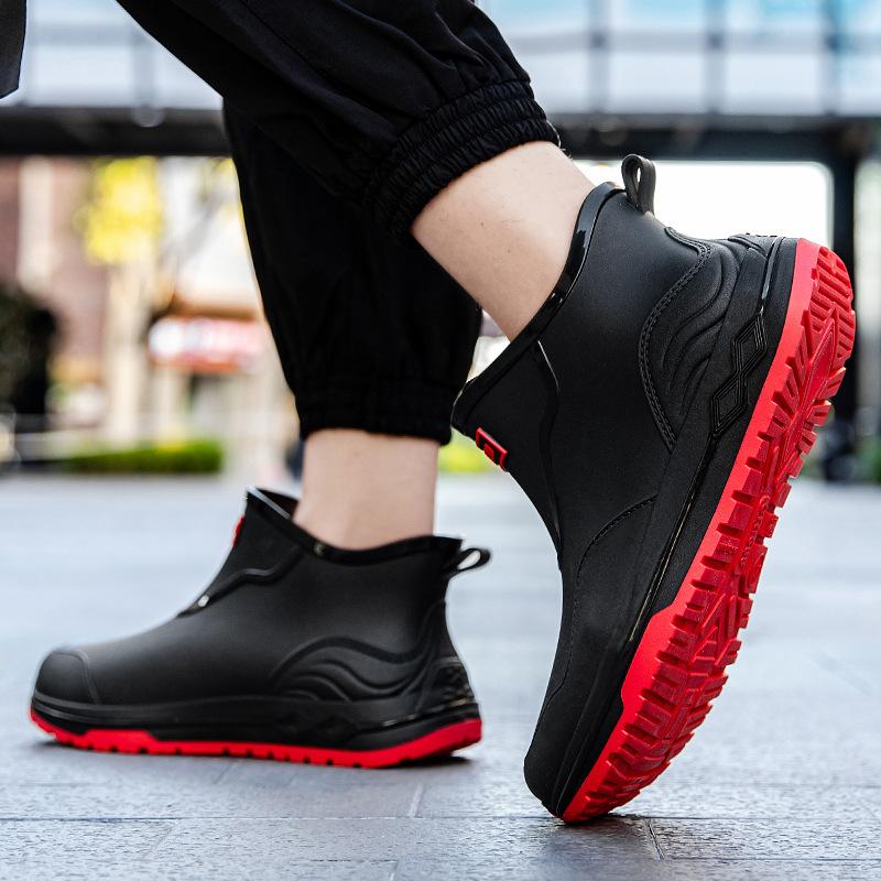 Urban Chelsea Classic Black Rain Boots Rider Rain Shoes Rubber Shoes Express Commuter Shoes Fishing Shoes Non-slip Water Shoes