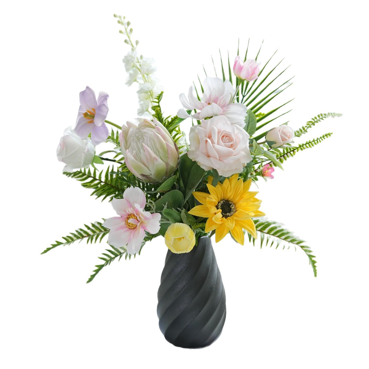 

Premium Biomorphic Artificial Flower Bouquets - Elegant Faux Flower Ornaments for Home Decor & Hand-Held Arrangements Liquid Condensation