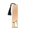 Pet Themed Bookmark Wooden Dog/Cat/Bone/Paw Carving Book Mark with Tassel Gift for Book Lovers Pet Owners