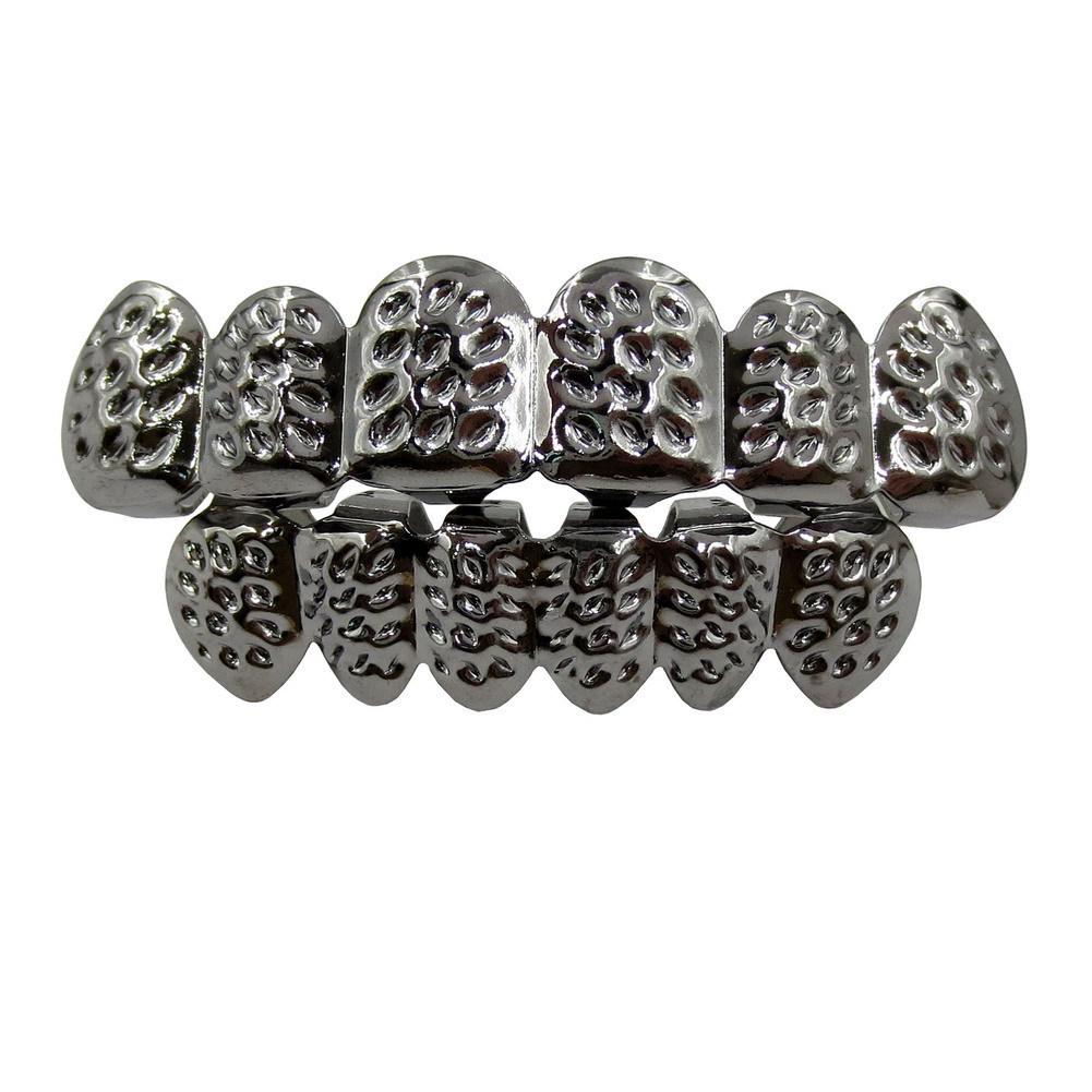 Trendy Hip Hop Grillz: Multi-Specification Hollow Pattern Six Teeth Jewelry