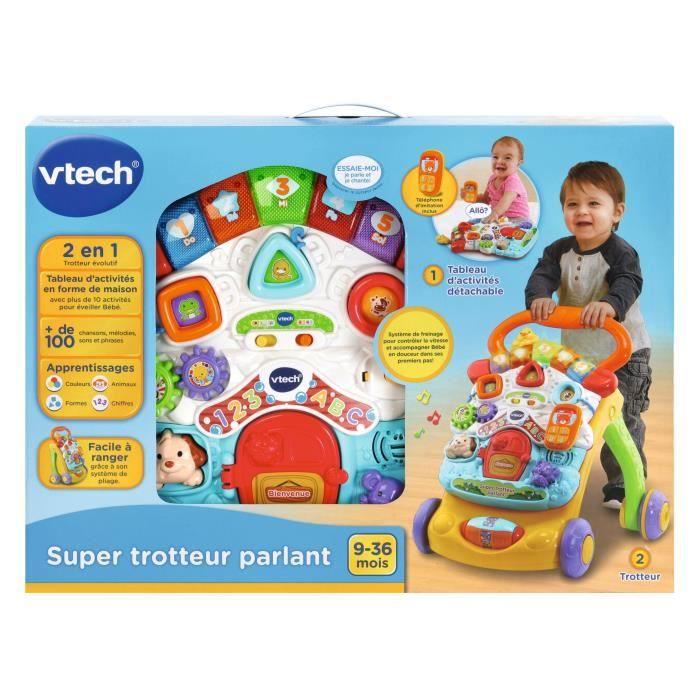 Vtech - super trotteur parlant 2 en 1 - multicolore