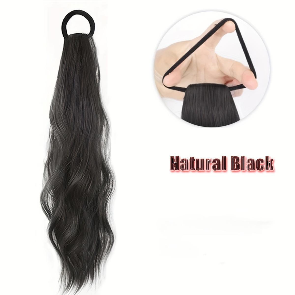 Ponytail With Elastic Hair Ties Long Curly Wavy Ponytail Extensions Synthetic Hair ExtensionsFor Daily Use Hair Accessories For Women KTB