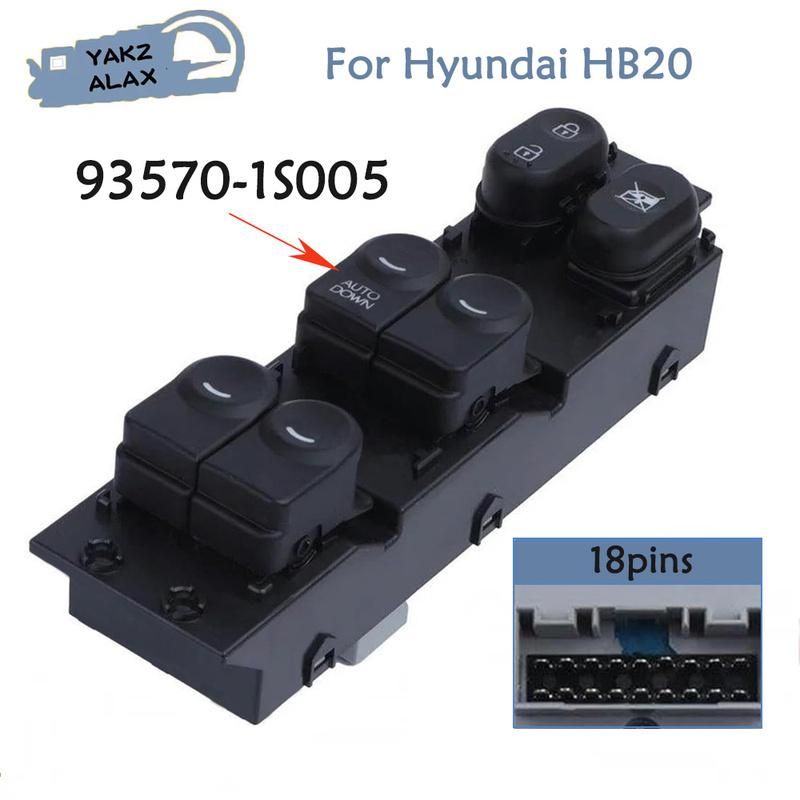 93570-1S005 for Hyundai HB20 2012 Front Left Master Electric Power Window Control Switch Button Car Replacement Accessories