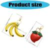 Lovely Miniature Banana Peach Bag Charm Soft PU Leather Keychain For Teens Portable Bag Decoration Pendant