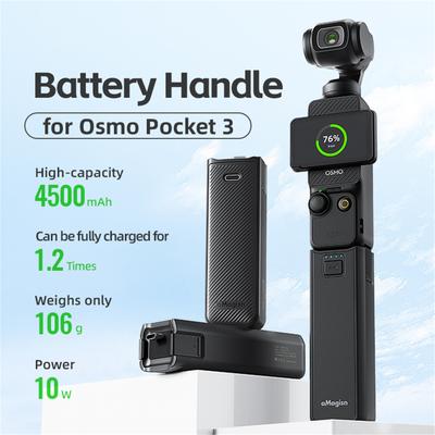 Battery Handle Grip Compatible For DJI Osmo Pocket 3 Action Camera Attachment Portable Handle Grip Charger