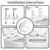 Bidet Toilet Seat Lid Quiet-Close Heavy Duty Slow Close Bowl Seats Quick Release Easy Cleaning Removable Cover Pad O/U-shape