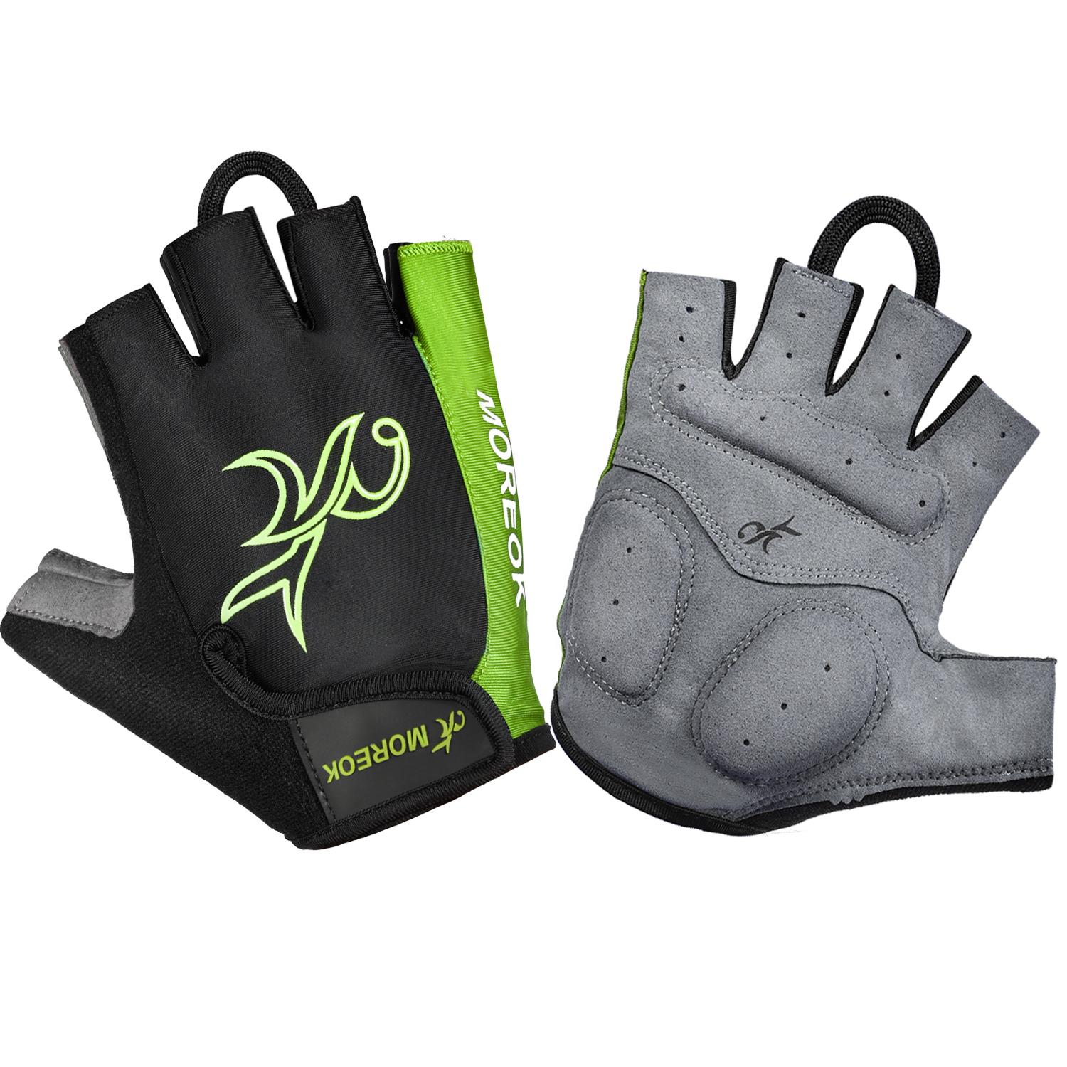 

Female s Finger Cycling Gloves Breathable Shockproof Gloves Cycling Off-Road Bicycle Gloves Outdoor Athletic Activities Half Cycle Lycra Bike Bike XXL зелений