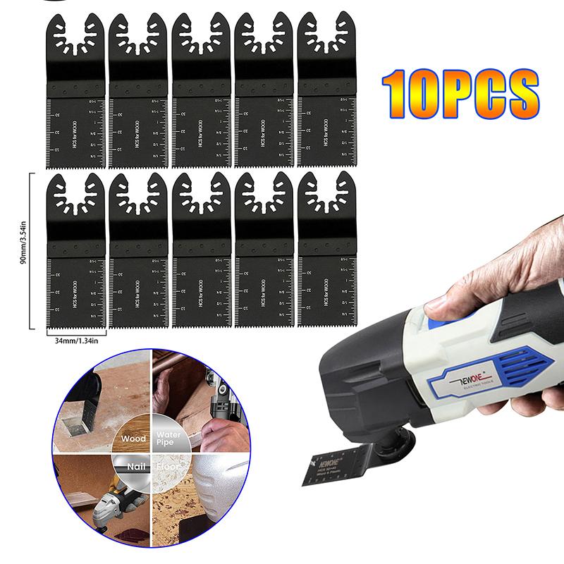 10Pcs Multifunction Oscillating Saw Blade Blade Set Universal Cutter Renovator Power Tool Accessories