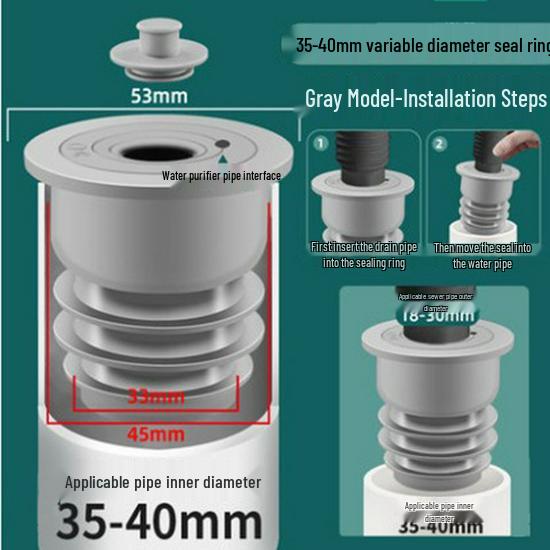 Odor-Proof Sealing Ring for Washing Machine and Floor Drain - Insect and Odor Stopper for Sewer Pipes