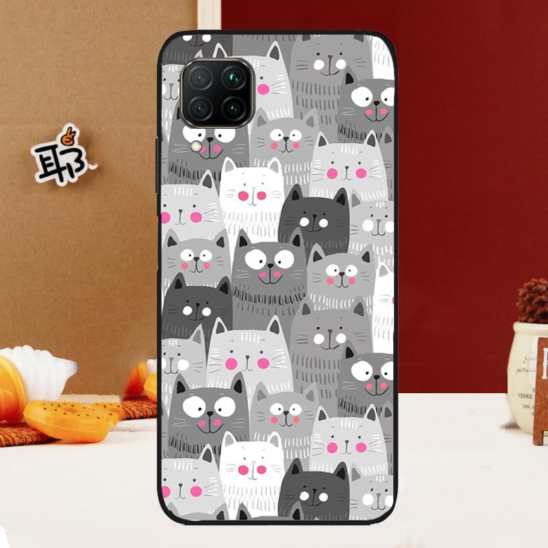 Cute Cartoon Cat For Huawei Nova 12s 12i 7i 8i 11i 11 9 10 SE Y60 Y61 Y70 Y72 Y73 Y90 Y91 P30 P40 Lite Case