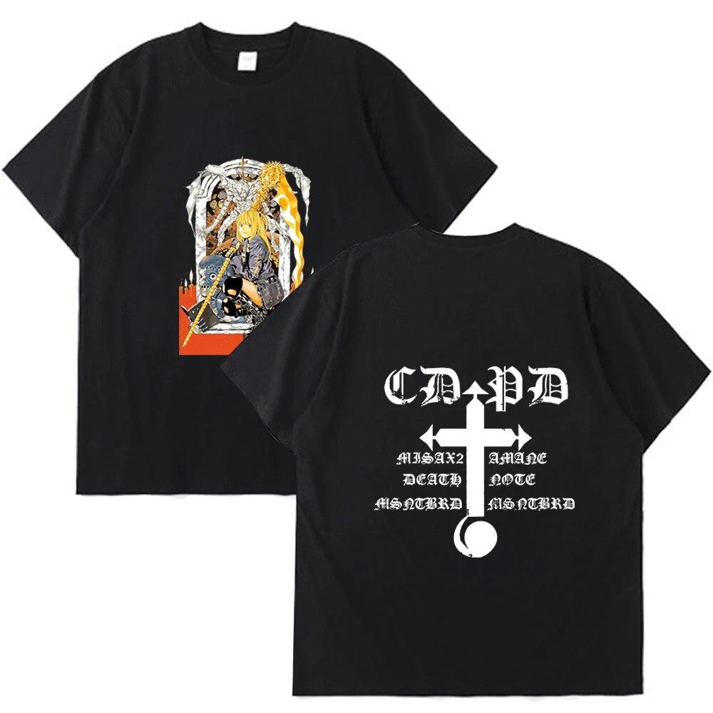 Tričko Death Note Misa Amane Anime Horror Ryuk Light Yagami Potisk Tričko Unisex Dámské Hip Hop Novinka Trička Unisex Značka Oblečení Top
