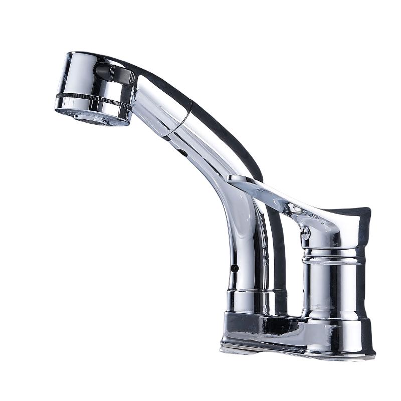 Jiuzhouzhu Liftable Retractable Pull-out Basin Faucet серебристый