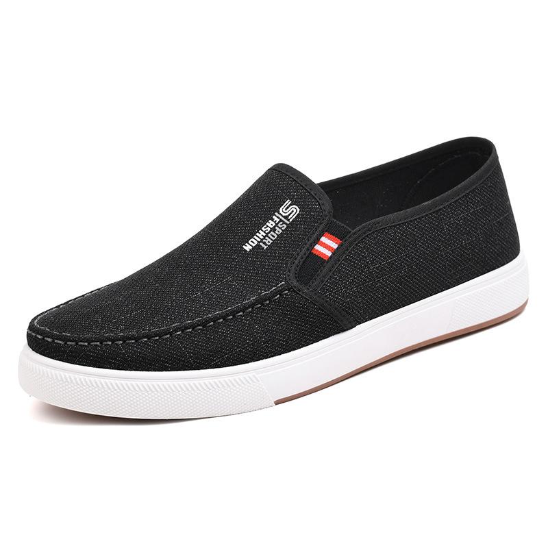 

2024 большие размеры, мужские эспадрильи, осенняя парусиновая обувь, мужские базовые удобные лоферы на плоской подошве, мужские повседневные кроссовки 44 чёрный