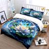 "Lotus Flower Decoration Set" Bedding Set with 1 Duvet Cover 2 Pillowcases Single Double King Queen Gift