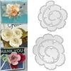 2Pcs/Set Stencil Mold DIY Scrabooking Supplies Carbon Steel Spiral Decoration Flower Metal Cutting Die for Home